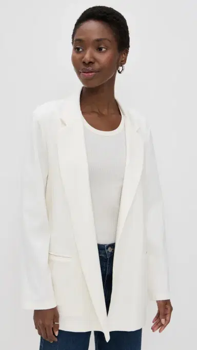 Ripley Rader Ponte Knit Oversized Blazer Off White M | Thumbnail 2