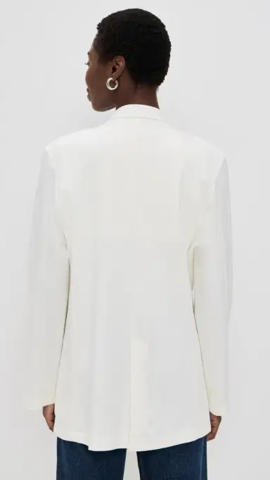 Ripley Rader Ponte Knit Oversized Blazer Off White M | Thumbnail 3