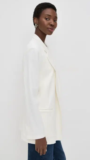 Ripley Rader Ponte Knit Oversized Blazer Off White M | Thumbnail 4