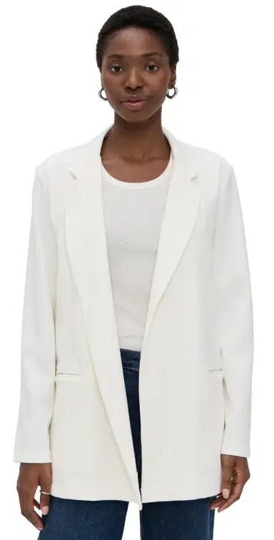 Ripley Rader Ponte Knit Oversized Blazer Off White M | Thumbnail 1