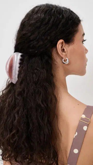LELET NY Bleecker Claw Clip Mauve Swirl One Size | Thumbnail 3