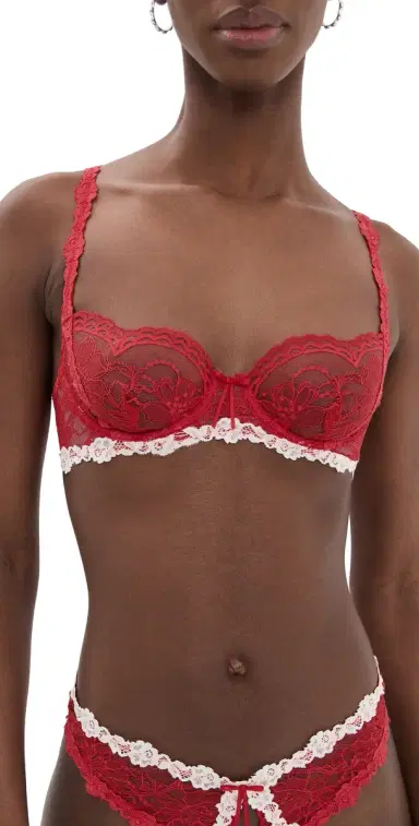 For Love & Lemons Fiona Lace Underwire Bra Red | Thumbnail 1 For Love & Lemons Fiona Lace Underwire Bra Red | Thumbnail 1