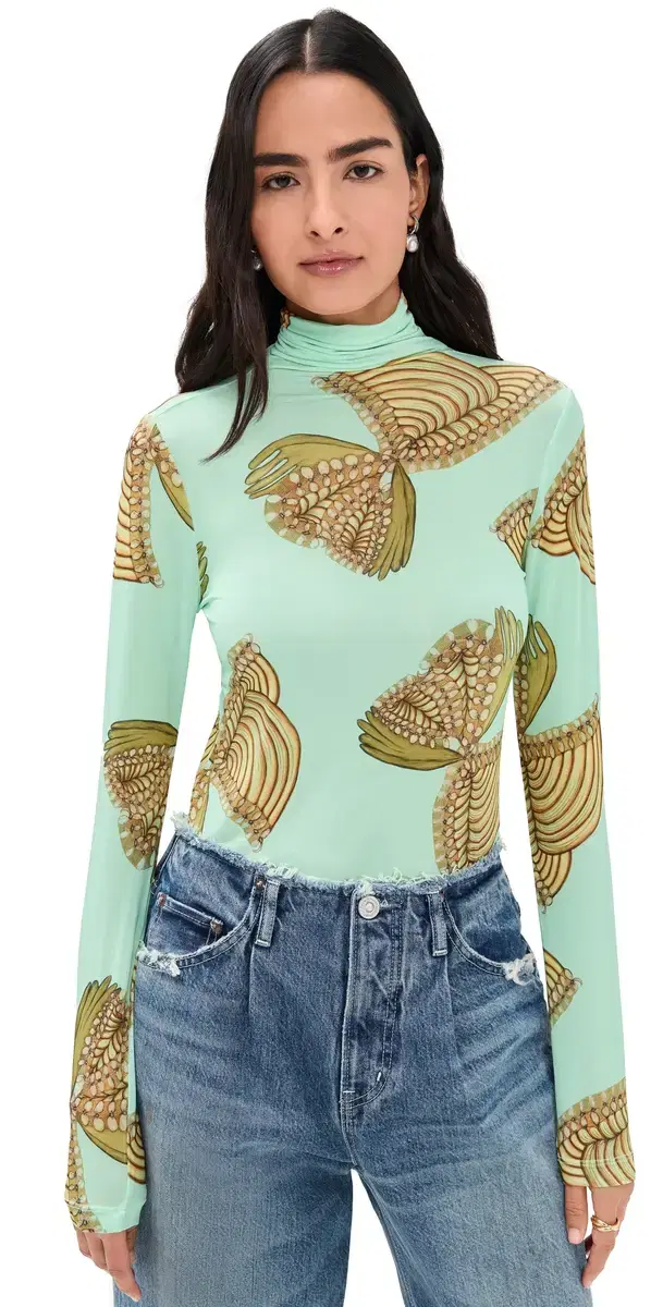 Aurelia Turtleneck Water Blossoms