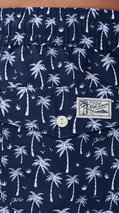 Polo Ralph Lauren Printed Traveler Swim Trunks 6 Blue Polo Palms | Thumbnail 6 Polo Ralph Lauren Printed Traveler Swim Trunks 6 Blue Polo Palms | Thumbnail 6