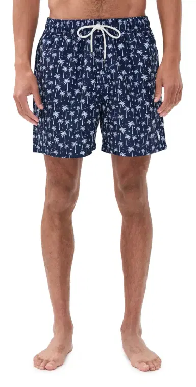 Polo Ralph Lauren Printed Traveler Swim Trunks 6 Blue Polo Palms | Thumbnail 1 Polo Ralph Lauren Printed Traveler Swim Trunks 6 Blue Polo Palms | Thumbnail 1