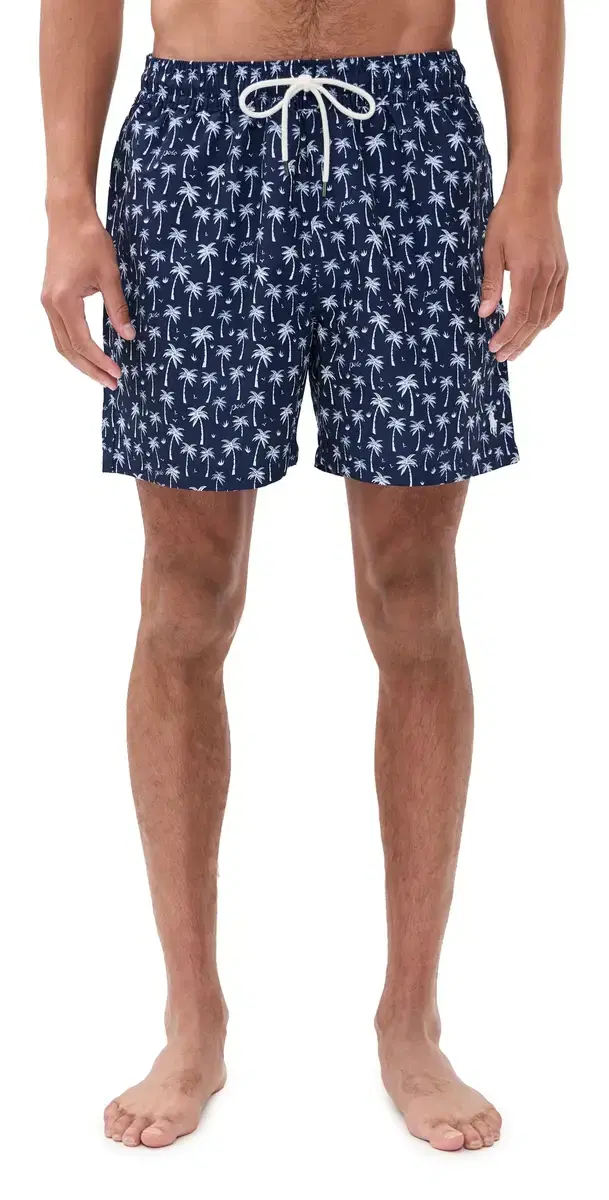 Printed Traveler Swim Trunks 6 Blue Polo Palms