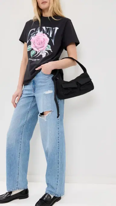 BAGGU Cargo Shoulder Bag Black One Size | Thumbnail 3