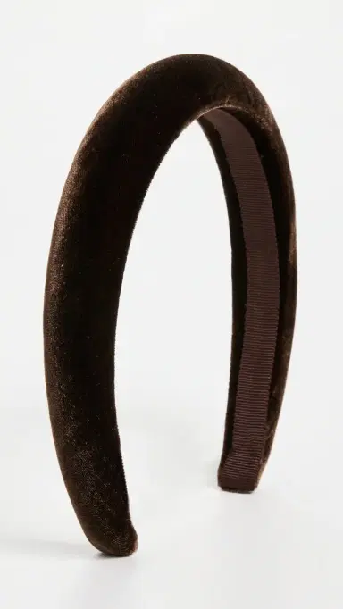 Jennifer Behr Tori Velvet Headband Chocolate One Size | Thumbnail 2 Jennifer Behr Tori Velvet Headband Chocolate One Size | Thumbnail 2
