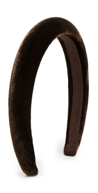 Jennifer Behr Tori Velvet Headband Chocolate One Size | Thumbnail 1 Jennifer Behr Tori Velvet Headband Chocolate One Size | Thumbnail 1