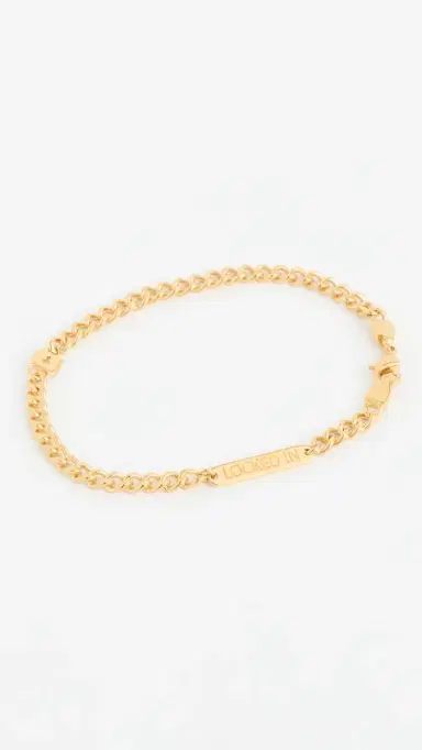 Gwen Beloti Locked in Gold Link Bracelet Gold One Size | Thumbnail 4