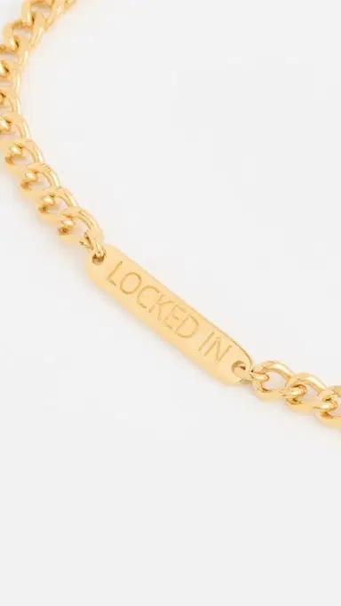 Gwen Beloti Locked in Gold Link Bracelet Gold One Size | Thumbnail 5