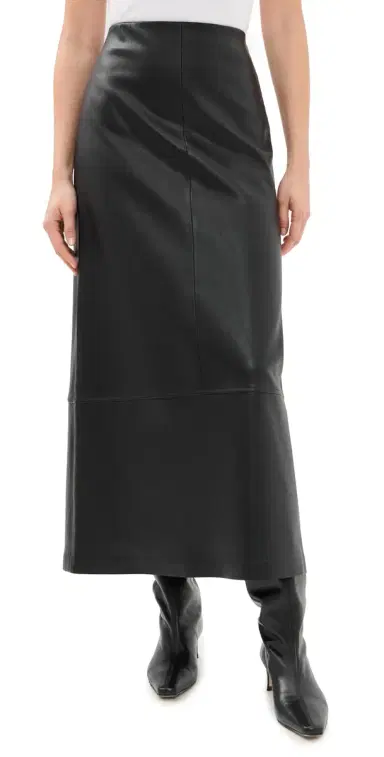 LE BOP Betty Faux Leather Maxi Skirt Black | Thumbnail 1