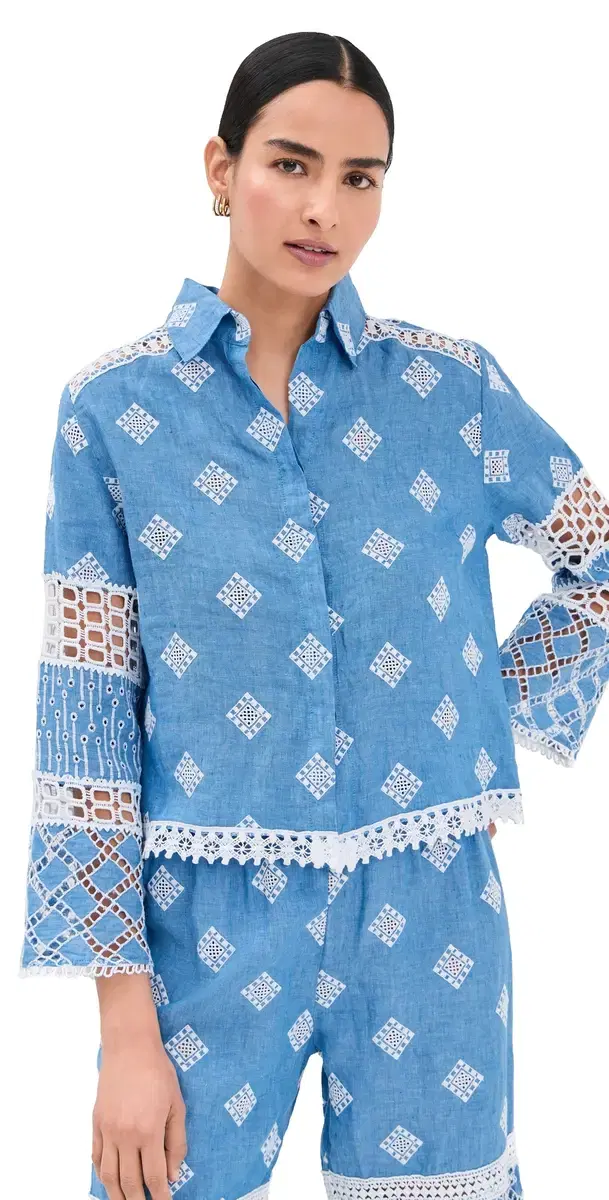 Aneto Jeans Blouse Blue Jean