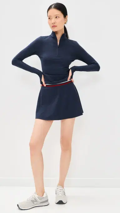 Splits59 Stevie Half Zip Top Heather Indigo XS | Thumbnail 6 Splits59 Stevie Half Zip Top Heather Indigo XS | Thumbnail 6