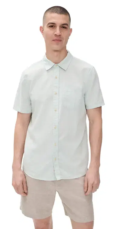 Marine Layer Better-Than-Linen Shirt Iceberg Stripe | Thumbnail 1 Marine Layer Better-Than-Linen Shirt Iceberg Stripe | Thumbnail 1