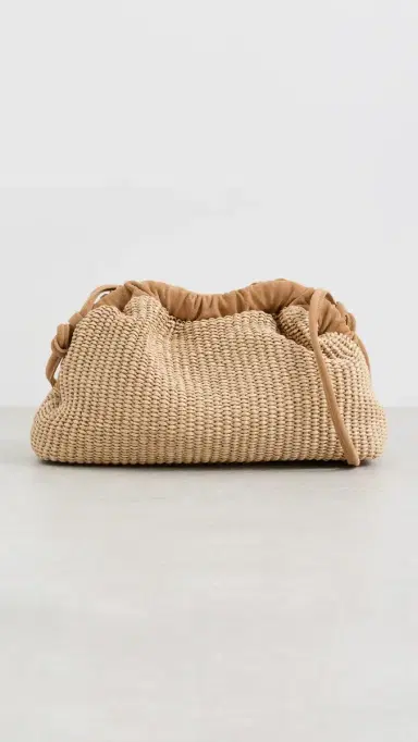 Mansur Gavriel Mini Raffia Cloud Clutch Natural One Size | Thumbnail 2 Mansur Gavriel Mini Raffia Cloud Clutch Natural One Size | Thumbnail 2