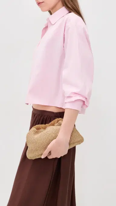 Mansur Gavriel Mini Raffia Cloud Clutch Natural One Size | Thumbnail 3 Mansur Gavriel Mini Raffia Cloud Clutch Natural One Size | Thumbnail 3