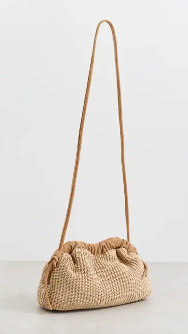 Mansur Gavriel Mini Raffia Cloud Clutch Natural One Size | Thumbnail 4 Mansur Gavriel Mini Raffia Cloud Clutch Natural One Size | Thumbnail 4