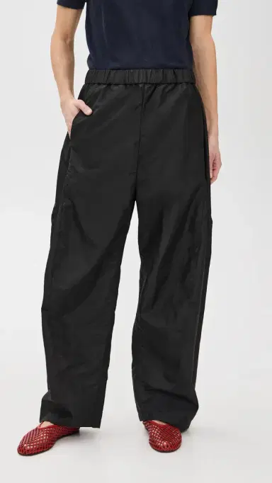 Tibi Petite Crispy Nylon Winslow Pants Black L | Thumbnail 2