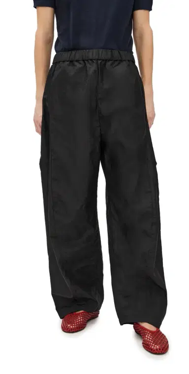 Tibi Petite Crispy Nylon Winslow Pants Black L | Thumbnail 1