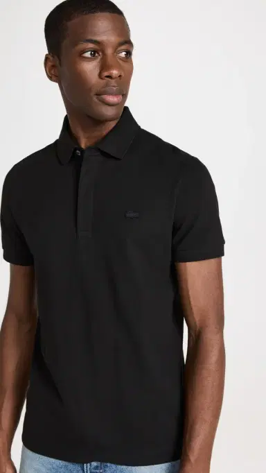 Lacoste Stretch Cotton Paris Polo Noir | Thumbnail 2