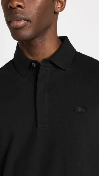 Lacoste Stretch Cotton Paris Polo Noir | Thumbnail 6