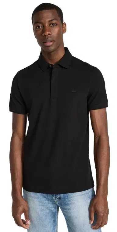 Lacoste Stretch Cotton Paris Polo Noir | Thumbnail 1