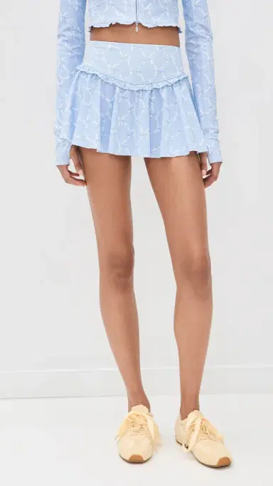 LoveShackFancy Vanina Skort Chilled Blue | Thumbnail 2