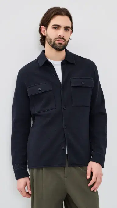 Vince Double lub Shirt Jacket Coastal | Thumbnail 2 Vince Double lub Shirt Jacket Coastal | Thumbnail 2