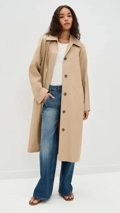 Jenni Kayne Leo Trench Coat Dark Khaki L | Thumbnail 2 Jenni Kayne Leo Trench Coat Dark Khaki L | Thumbnail 2