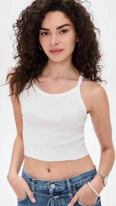 ÉTERNE Cropped Rib Tank | Thumbnail 2