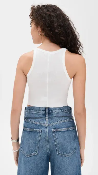 ÉTERNE Cropped Rib Tank | Thumbnail 3