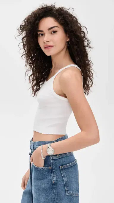 ÉTERNE Cropped Rib Tank | Thumbnail 4