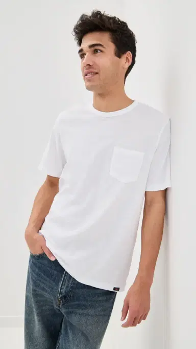 Faherty Sunwashed Pocket Tee White | Thumbnail 2 Faherty Sunwashed Pocket Tee White | Thumbnail 2