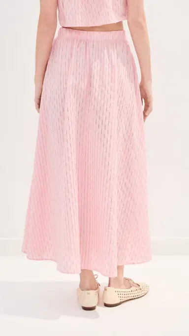 LE BOP Martha Eyelet Skirt Pink | Thumbnail 4