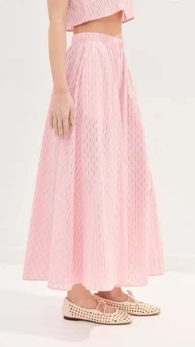 LE BOP Martha Eyelet Skirt Pink | Thumbnail 5