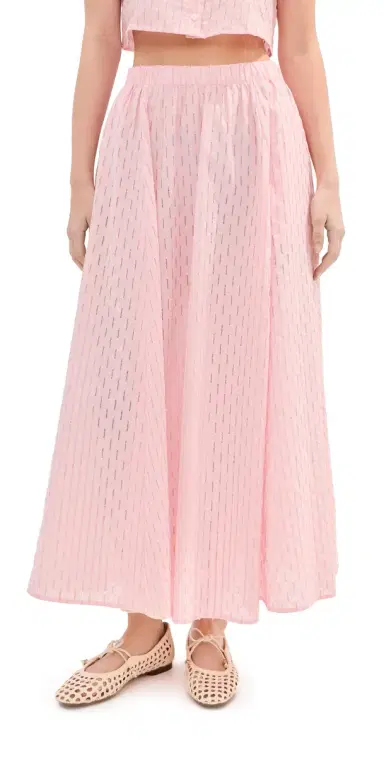 LE BOP Martha Eyelet Skirt Pink | Thumbnail 1