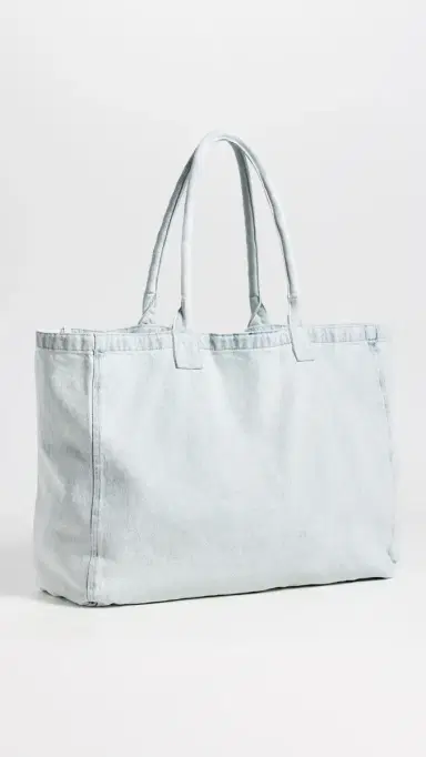 ANINE BING Leo Denim Tote Lucid Blue One Size | Thumbnail 4