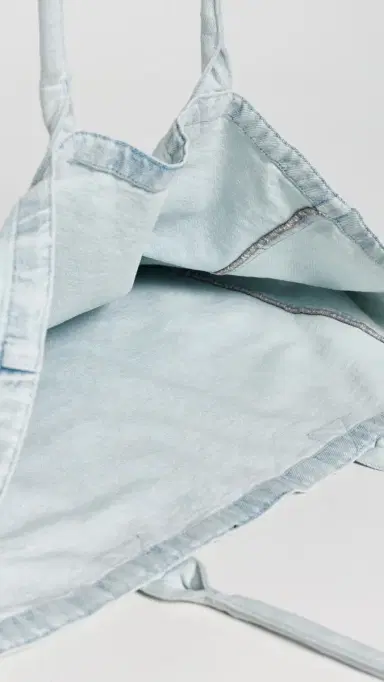 ANINE BING Leo Denim Tote Lucid Blue One Size | Thumbnail 6
