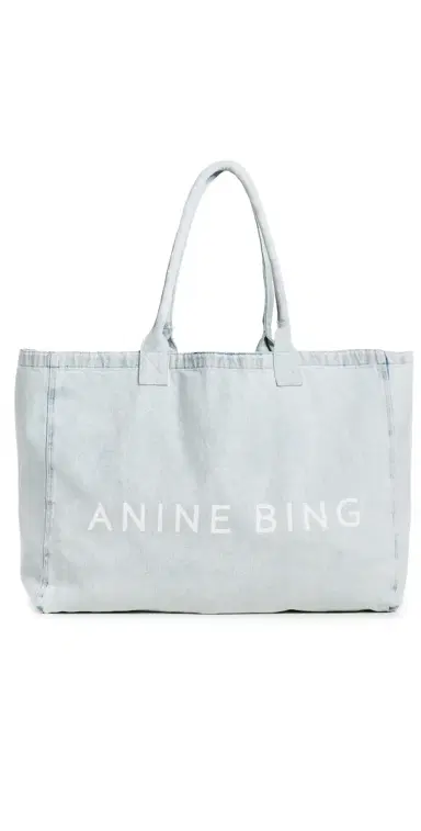 ANINE BING Leo Denim Tote Lucid Blue One Size | Thumbnail 1