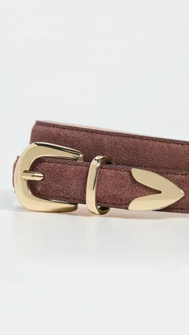 B-Low The Belt Leo Suede Belt Chocolate/Gold M | Thumbnail 5