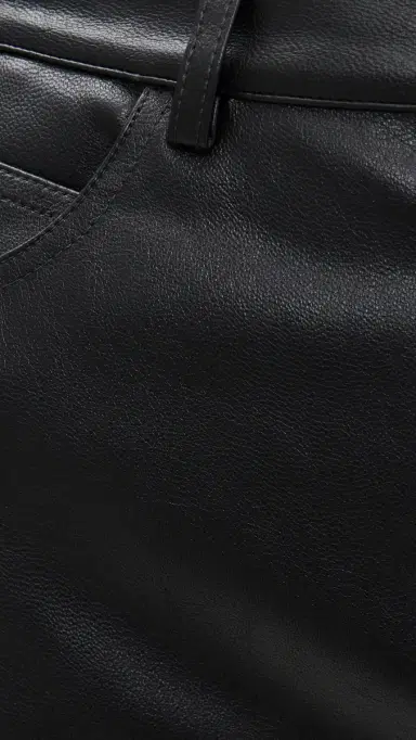 LE BOP Dakota Faux Leather Barrel Pants Black | Thumbnail 6