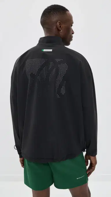 Malbon Performance Quarter Zip Shell Pullover Black | Thumbnail 2