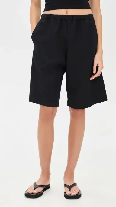 Enza Costa Twill Bermuda Shorts Black | Thumbnail 3 Enza Costa Twill Bermuda Shorts Black | Thumbnail 3