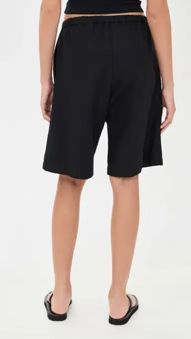 Enza Costa Twill Bermuda Shorts Black | Thumbnail 4 Enza Costa Twill Bermuda Shorts Black | Thumbnail 4