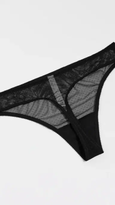 Skarlett Blue Jolie Lacy Thong Panties 3 Pack Black/White/Nylon | Thumbnail 6 Skarlett Blue Jolie Lacy Thong Panties 3 Pack Black/White/Nylon | Thumbnail 6