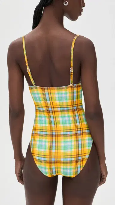 Solid & Striped The Taylor One Piece Multi Plaid | Thumbnail 3 Solid & Striped The Taylor One Piece Multi Plaid | Thumbnail 3