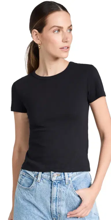 SLVRLAKE Baby Tee Raven Raven | Thumbnail 1 SLVRLAKE Baby Tee Raven Raven | Thumbnail 1