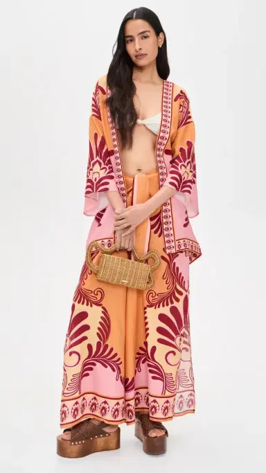 FARM Rio Arabesc Soft Yellow Kimono Arabesc Soft Yellow | Thumbnail 5