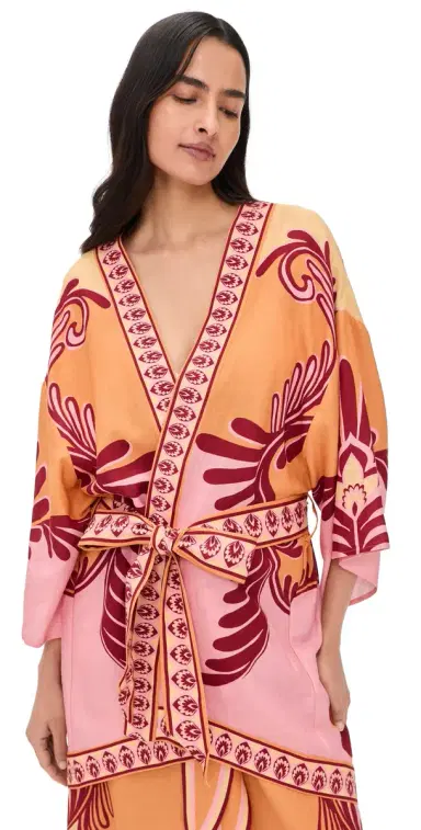 FARM Rio Arabesc Soft Yellow Kimono Arabesc Soft Yellow | Thumbnail 1
